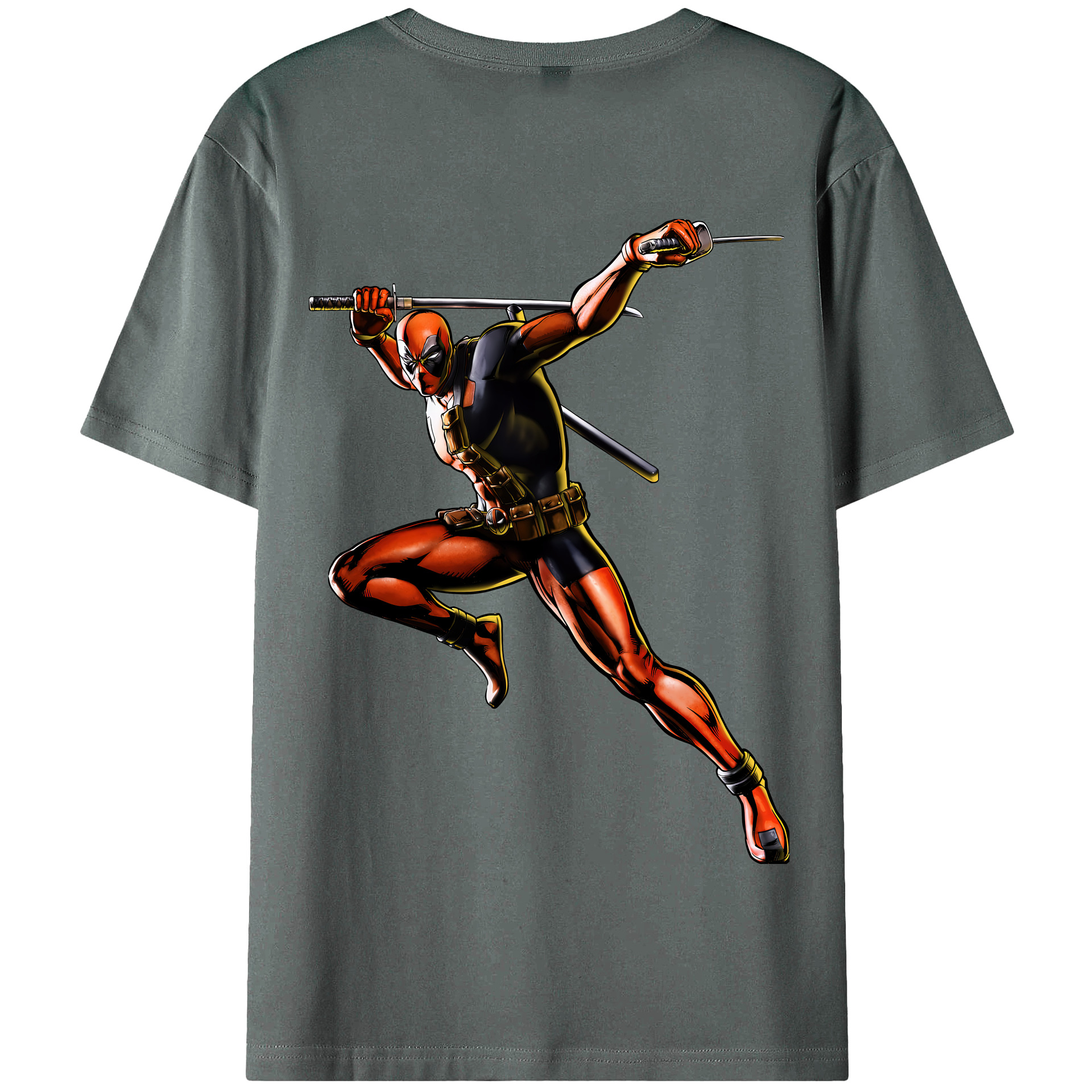 （画像用） Deadpool デッドプール 綿100％半袖Tシャツ（背面プリント）